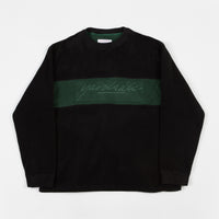 Yardsale Embossed Fleece Sweatshirt - Black / Forest Green thumbnail