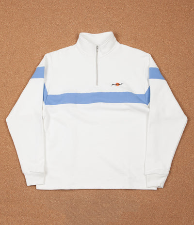 Yardsale Sun Script Quarter Zip Sweatshirt - White