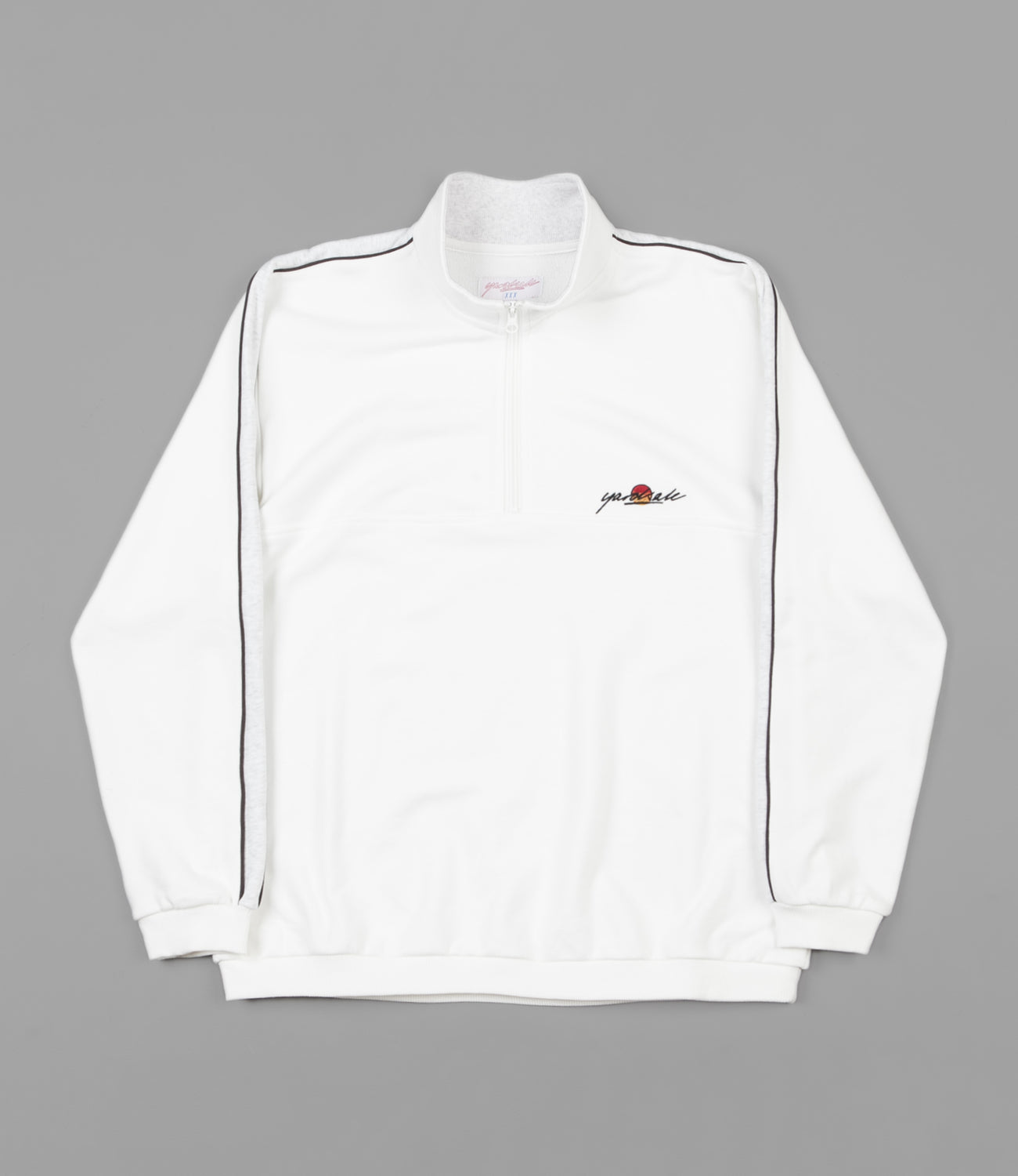Yardsale Sunscript Quarter Zip Sweatshirt - White | Flatspot