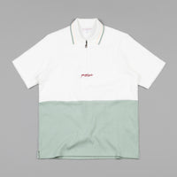 Yardsale Tiger 1/4 Zip Polo Shirt - Linden Green / White thumbnail