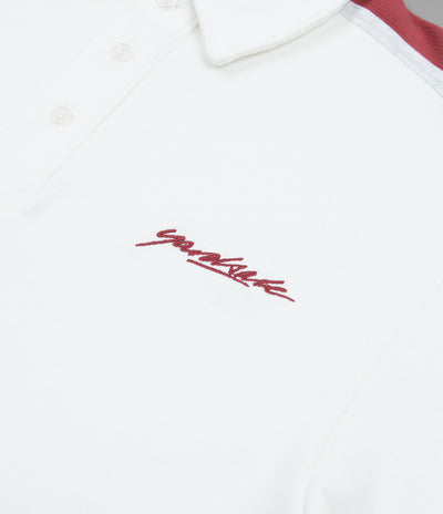 Yardsale V-Neck Polo Shirt - White