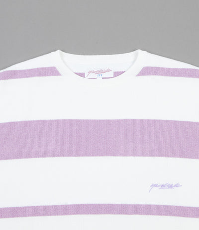 Yardsale Henry Knit Crewneck Sweatshirt  - Lavender / White