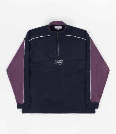 Yardsale YS 1/4 Zip Sweatshirt - Navy / Lilac