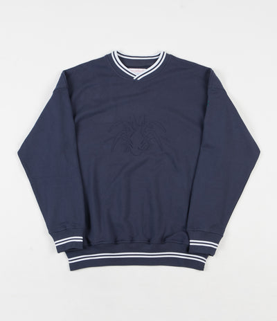 Yardsale YS Embossed Crewneck Sweatshirt - Stone Blue